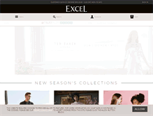 Tablet Screenshot of excelclothing.com